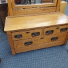 Oak Dresser with Large Mirror