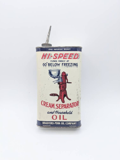 Vintage Hi-Speed Oil Tin