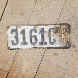 1919 Alberta License Plate
