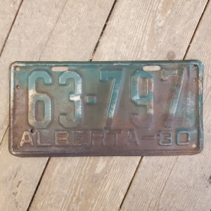 1930 Alberta License Plate