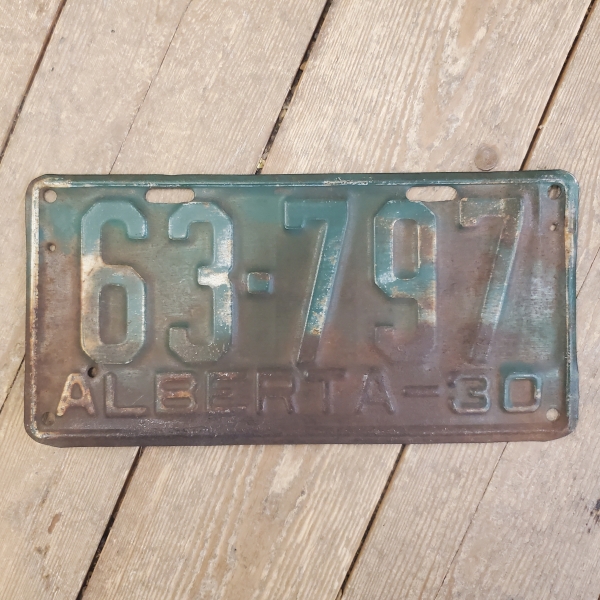 1930 Alberta License Plate