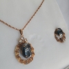 Alaska Black Diamond Necklace Earrings