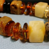 Multi Color Amber Leather Necklace