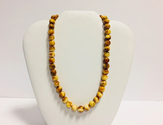 Genuine Marbled Baltic Amber Necklace