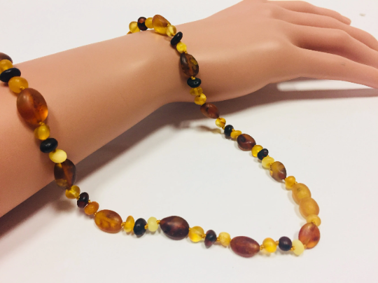 Genuine Multi Color Amber Necklace