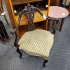 Carved Upholstered Corner Chair
