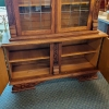 Oak Leaded Glass Cabinet
