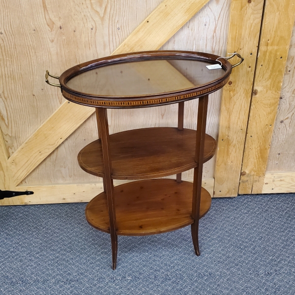 Antique Tiered Table with Tray