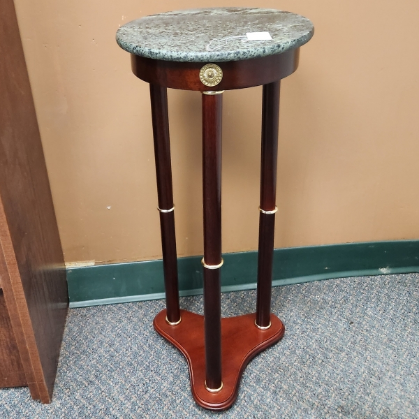 Vintage Marble Top Plant Stand