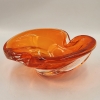 Orange Signed CHALET Glass Dish